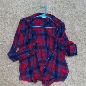 flannel button down